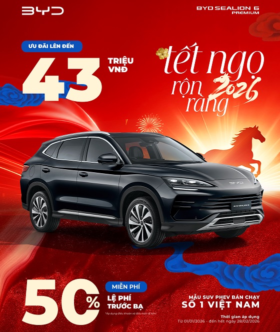 Tết Ngọ rộn ràng - Ưu đãi ngập tràn BYD SEALION 6 Premium