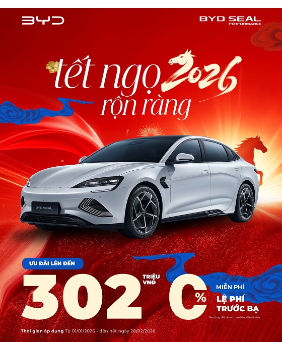 Tết Ngọ rộn ràng - Ưu đãi ngập tràn BYD SEAL Performance