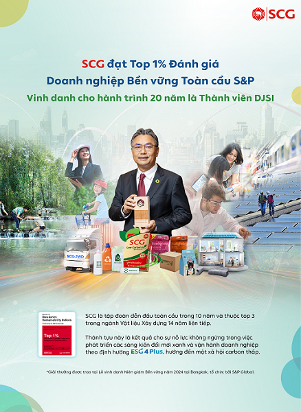 SCG được vinh danh với hành trình 20 năm là thành viên của DJSI