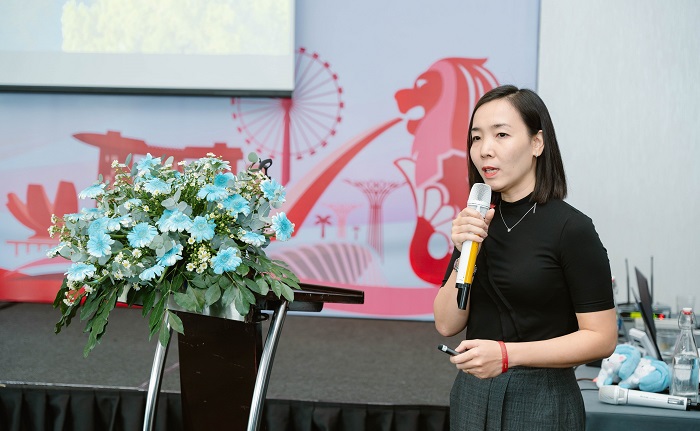 Đại diện STB chia sẻ thong tin ve chinh sach DL MICE tai su kien