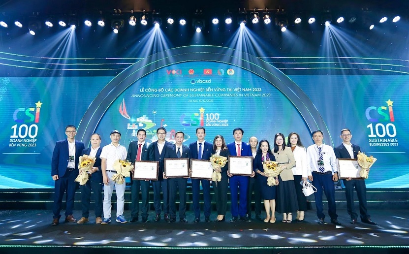 6 CTy thành viên được vinh danh trong Top 100 Doanh nghiệp Bền Vững năm 2023