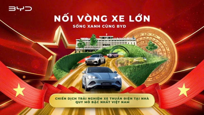 BYD VIỆT NAM TRIỂN KHAI CHƯƠNG TRÌNH “SỐNG XANH CÙNG BYD - TRẢI NGHIỆM XE MIỄN PHÍ 30 NGÀY”